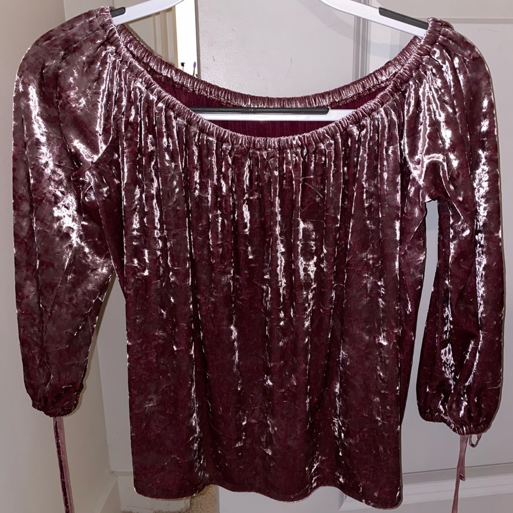 American Eagle Velvet Off-Shoulder WORN ONCE